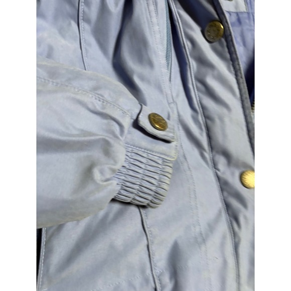 Cabelas Womens Light Blue Hooded Full Zip Waterproof Jacket Size Medium - Picture 12 of 16
